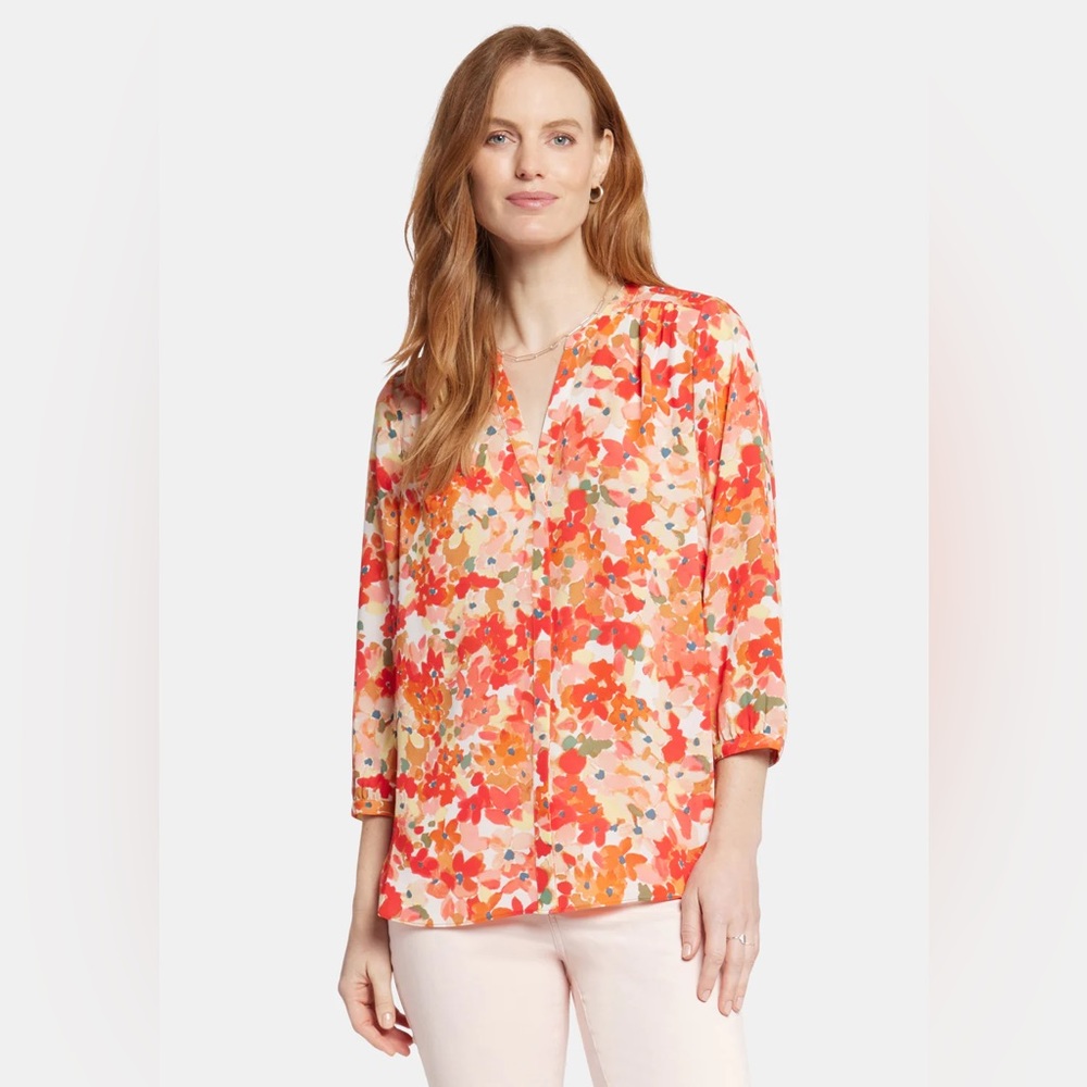 NYDJ Pintuck Blouse Bayview